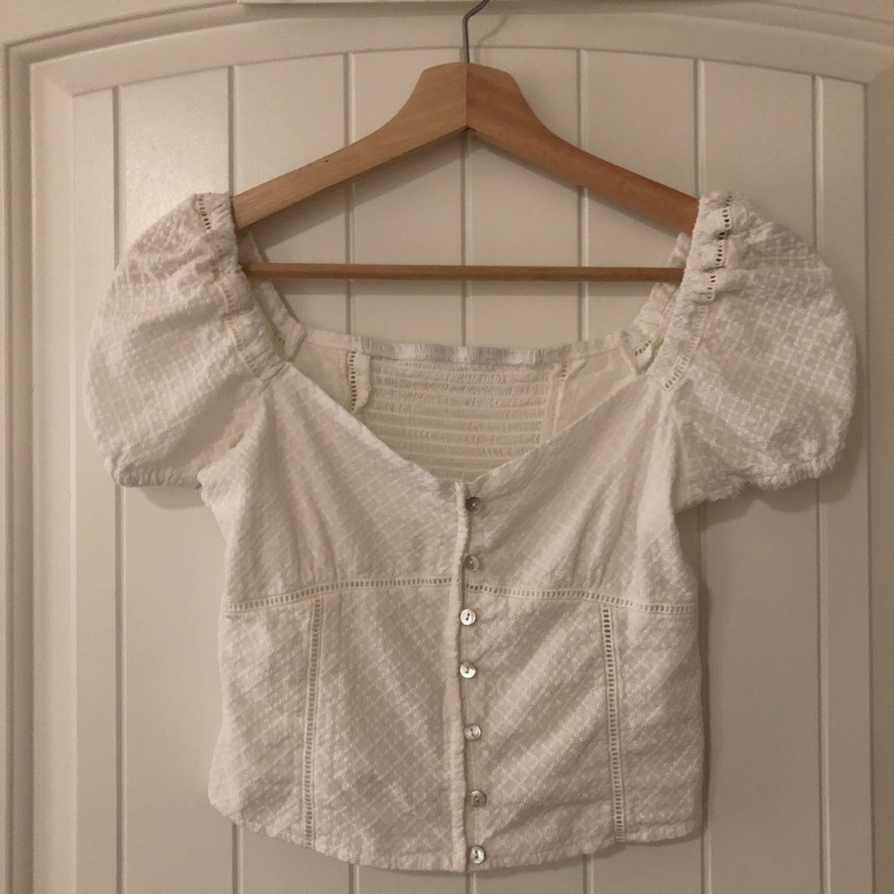 Puff Sleeve Crop Top